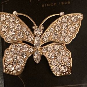 Monet Vintage 1980’s Gold Crystal Butterfly Brooch